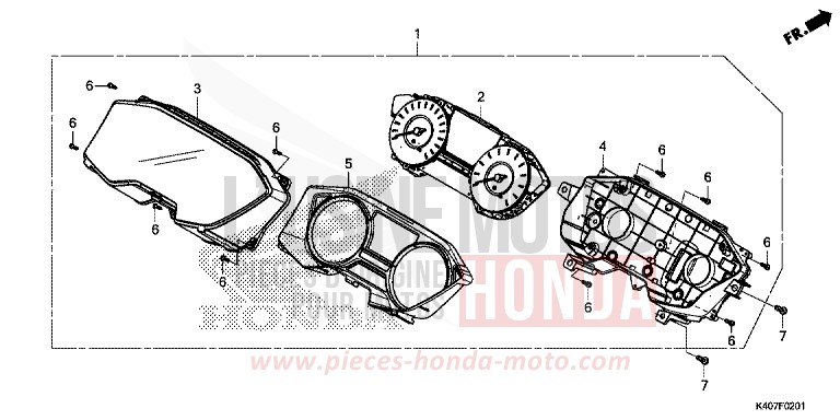 METER (NSS125ADK) for Forza 125 MAT CARNELIAN RED METALLIC (R384) from 2019